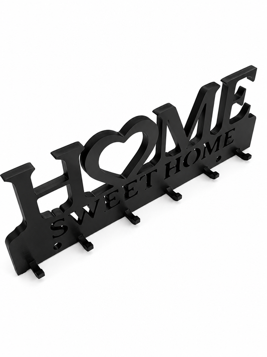 HOME Sweet Home Metal Key Holder Wall Mount – Decorative Entryway Key Rack with