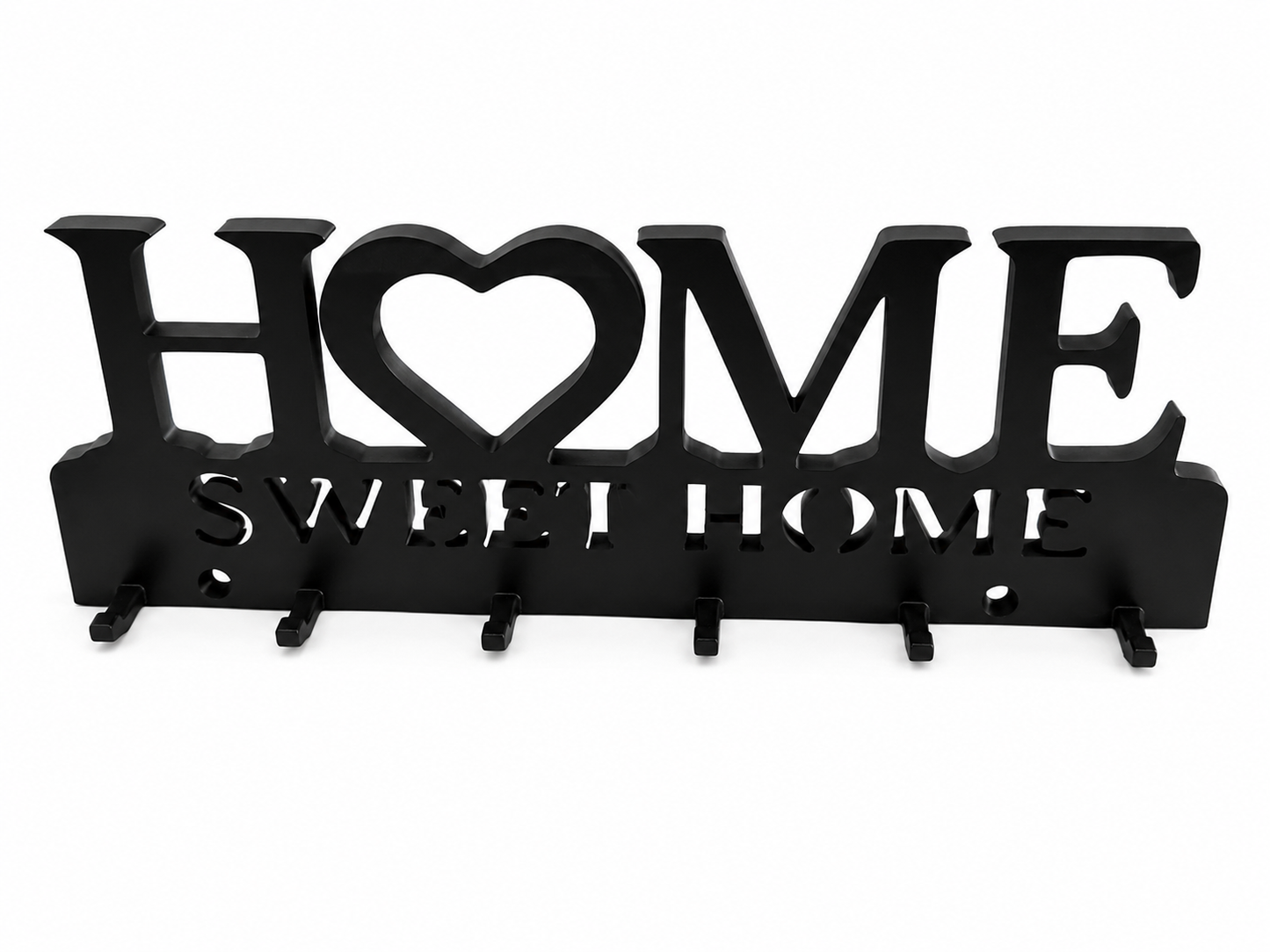 HOME Sweet Home Metal Key Holder Wall Mount – Decorative Entryway Key Rack with