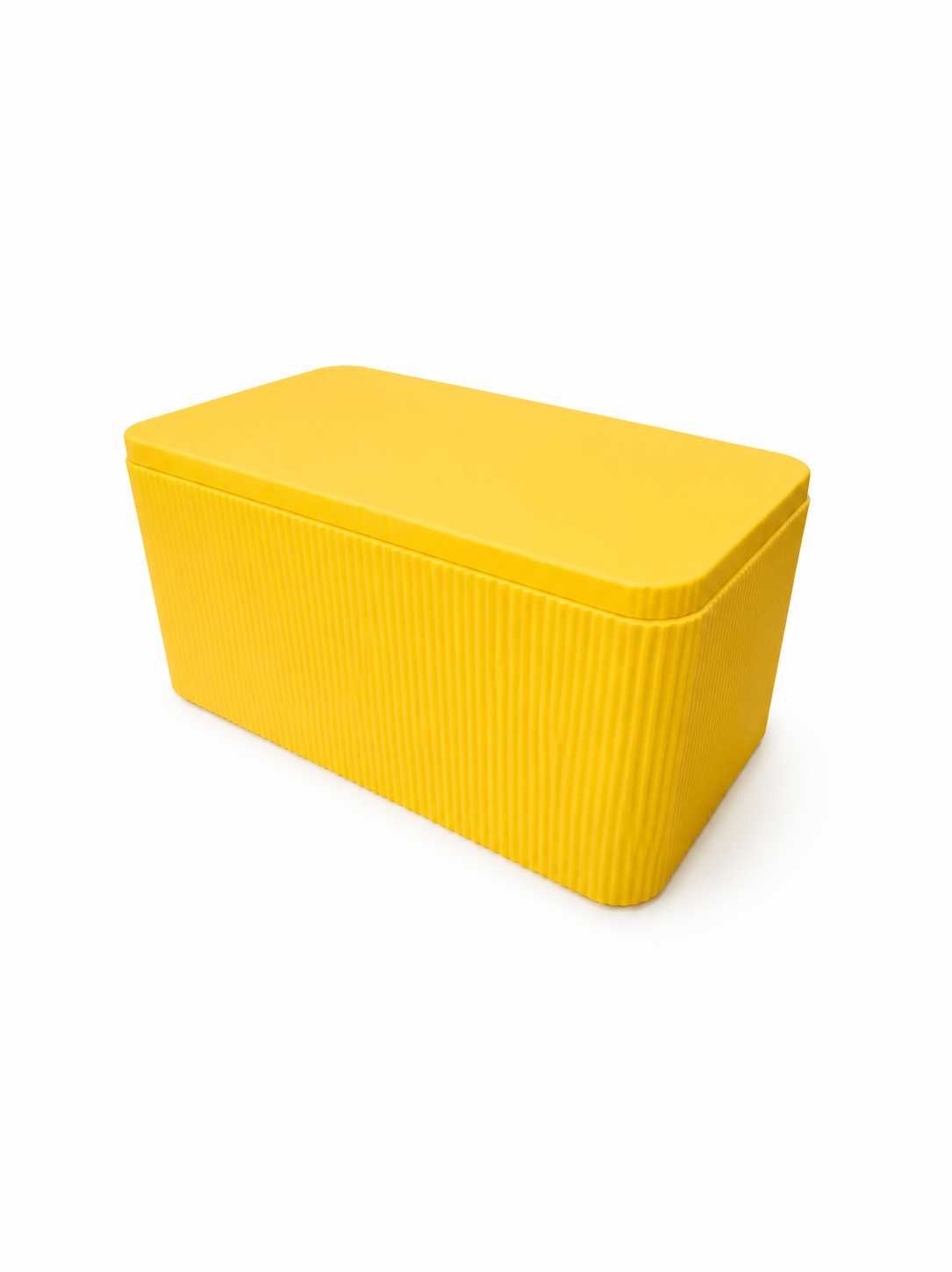 Modern Yellow Storage Box with Lid – Decorative Organizer Container for Office
