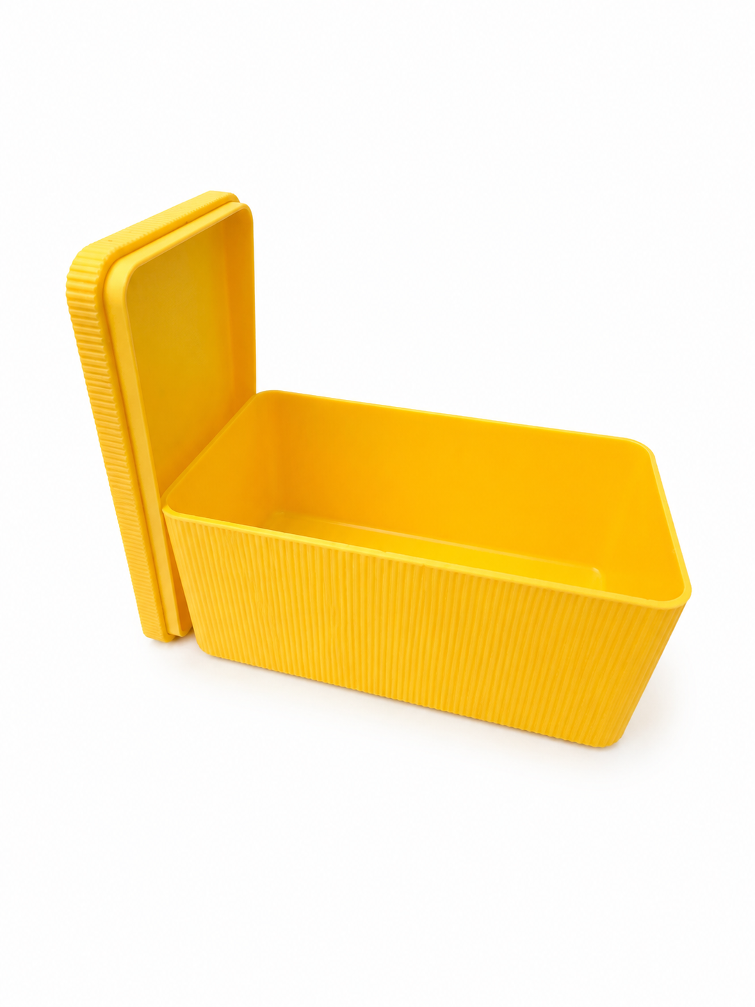 Modern Yellow Storage Box with Lid – Decorative Organizer Container for Office